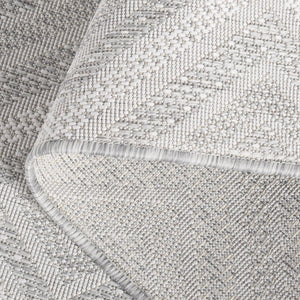 Safavieh Courtyard Exquisite Geometric Area Rug - Durable Power Loomed Design For Indoor & Outdoor Spaces Ivory ,Light Grey 88% Polypropylene,12% Polyester Cy8998-55321-4