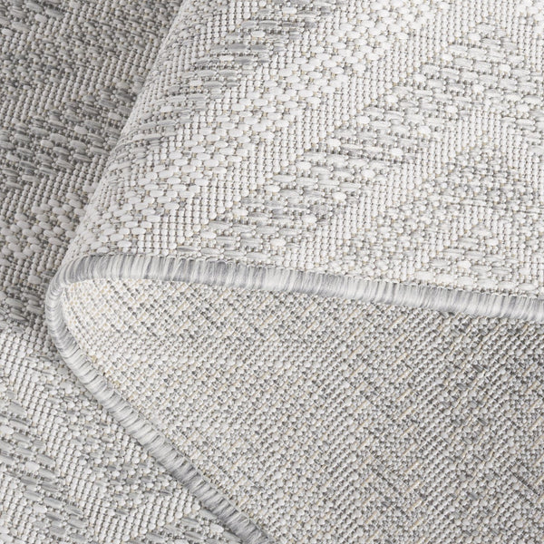 Safavieh Courtyard Exquisite Geometric Area Rug - Durable Power Loomed Design For Indoor & Outdoor Spaces Ivory ,Light Grey 88% Polypropylene,12% Polyester Cy8998-55321-4