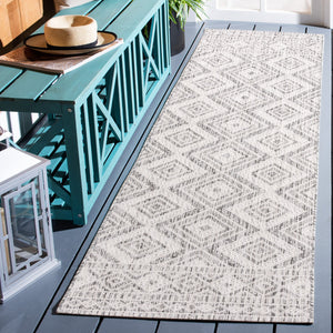 Safavieh Courtyard Exquisite Geometric Area Rug - Durable Power Loomed Design For Indoor & Outdoor Spaces Ivory ,Light Grey 88% Polypropylene,12% Polyester Cy8998-55321-4