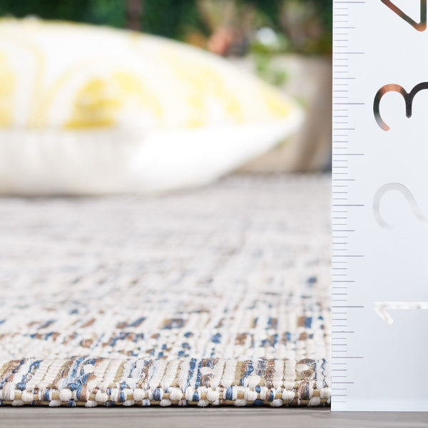 Safavieh Courtyard Exquisite Geometric Area Rug - Durable Power Loomed Design For Indoor & Outdoor Spaces Ivory ,Light Grey 88% Polypropylene,12% Polyester Cy8998-55321-4