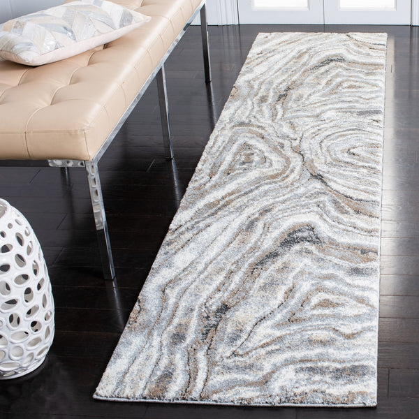 Safavieh Cyrus Plush Shag Rug In Neutral Beige Grey — Power-Loomed Turkey, Cozy 3/4" Pile, Durable Stylish Comfort 6'-7" x 9'-6" CYR116B-6