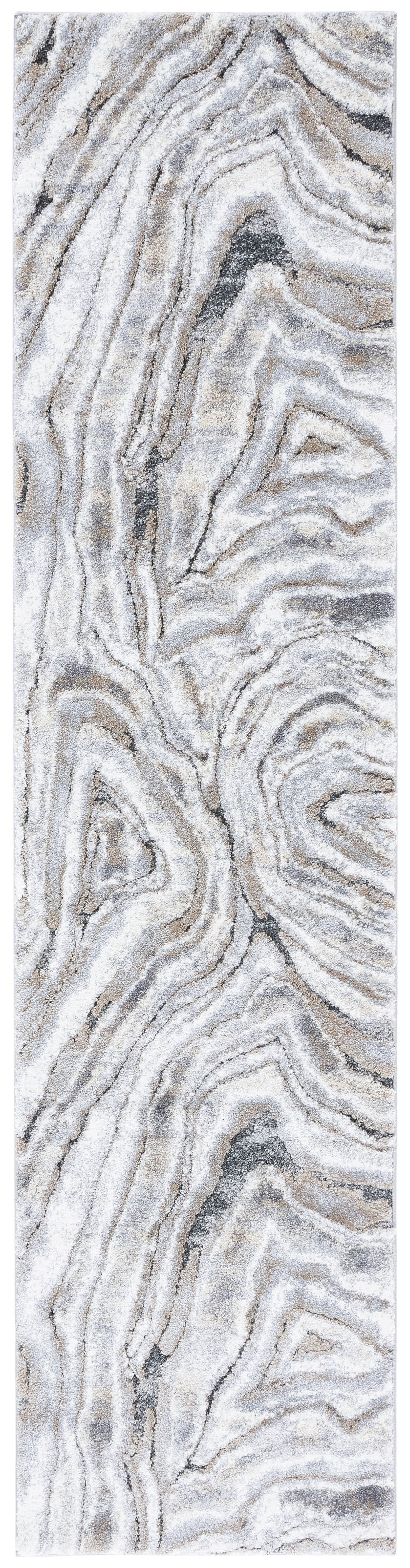 Safavieh Cyrus Plush Shag Rug In Neutral Beige Grey — Power-Loomed Turkey, Cozy 3/4" Pile, Durable Stylish Comfort 6'-7" x 9'-6" CYR116B-6