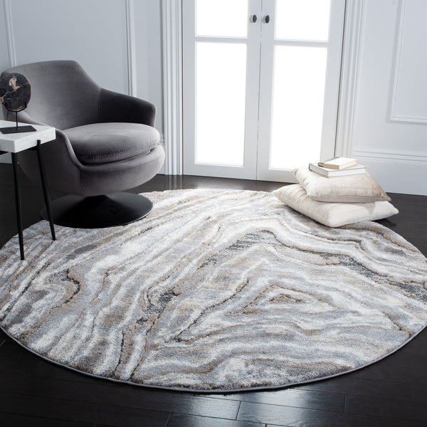 Safavieh Cyrus Plush Shag Rug In Neutral Beige Grey — Power-Loomed Turkey, Cozy 3/4" Pile, Durable Stylish Comfort 6'-7" x 9'-6" CYR116B-6