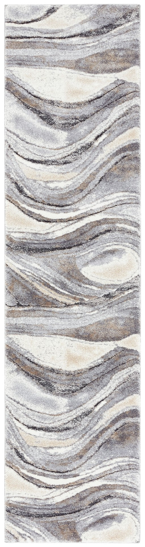 Safavieh Cyrus Luxurious Shag Area Rug – Plush Cozy Design With Wavy Patterns For Stylish Home Décor Grey ,Beige Polpropylene + Polyester Shrink Cyr118g-4sq
