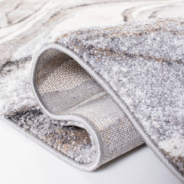 Safavieh Cyrus Luxurious Shag Area Rug – Plush Cozy Design With Wavy Patterns For Stylish Home Décor Grey ,Beige Polpropylene + Polyester Shrink Cyr118g-4sq