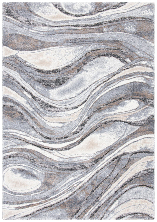 Safavieh Cyrus Luxurious Shag Area Rug – Plush Cozy Design With Wavy Patterns For Stylish Home Décor Grey ,Beige Polpropylene + Polyester Shrink Cyr118g-4sq