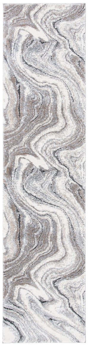 Safavieh Cyrus Shag Area Rug 3x5 Ft - Luxurious Grey & Beige Swirl Design, Durable Turkish Craftsmanship Grey ,Beige Polpropylene + Polyester Shrink Cyr120g-3