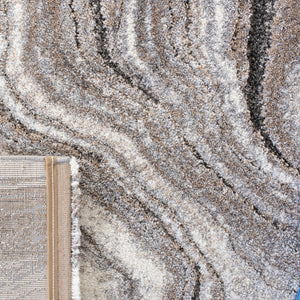 Safavieh Cyrus Shag Area Rug 3x5 Ft - Luxurious Grey & Beige Swirl Design, Durable Turkish Craftsmanship Grey ,Beige Polpropylene + Polyester Shrink Cyr120g-3