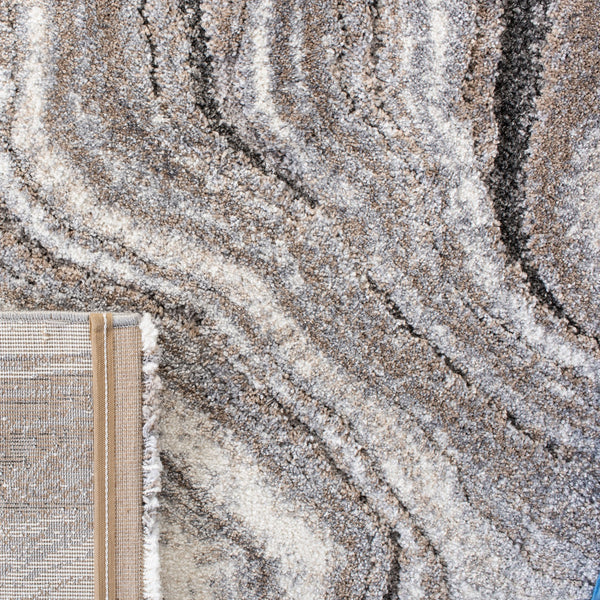 Safavieh Cyrus Shag Area Rug 3x5 Ft - Luxurious Grey & Beige Swirl Design, Durable Turkish Craftsmanship Grey ,Beige Polpropylene + Polyester Shrink Cyr120g-3