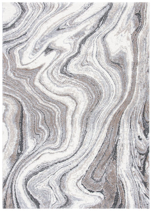 Safavieh Cyrus Shag Area Rug 3x5 Ft - Luxurious Grey & Beige Swirl Design, Durable Turkish Craftsmanship Grey ,Beige Polpropylene + Polyester Shrink Cyr120g-3
