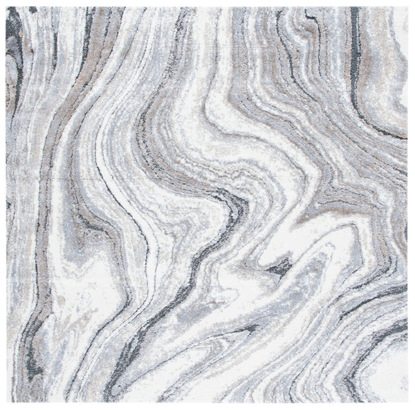 Safavieh Cyrus Shag Area Rug 3x5 Ft - Luxurious Grey & Beige Swirl Design, Durable Turkish Craftsmanship Grey ,Beige Polpropylene + Polyester Shrink Cyr120g-3