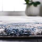 Safavieh Cyrus Shag 121 CYR121 Power Loomed Shag & Flokati Rug Ivory / Blue CYR121A-27