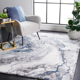 Safavieh Cyrus Shag 121 CYR121 Power Loomed Shag & Flokati Rug Ivory / Blue CYR121A-27