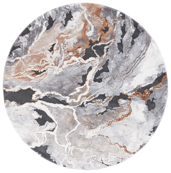 Safavieh Cyrus Luxe Shag Area Rug – Plush Soft Texture In Bold Dark Grey And Vibrant Orange For Stylish Spaces Dark Grey ,Orange Polpropylene + Polyester Shrink Cyr121h-3r