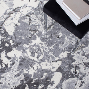 Safavieh Cyrus Shag 3x5 Area Rug In Grey/Ivory - Luxurious, Durable Design For Modern Home Elegance Grey ,Ivory Polpropylene + Polyester Shrink Cyr122f-3