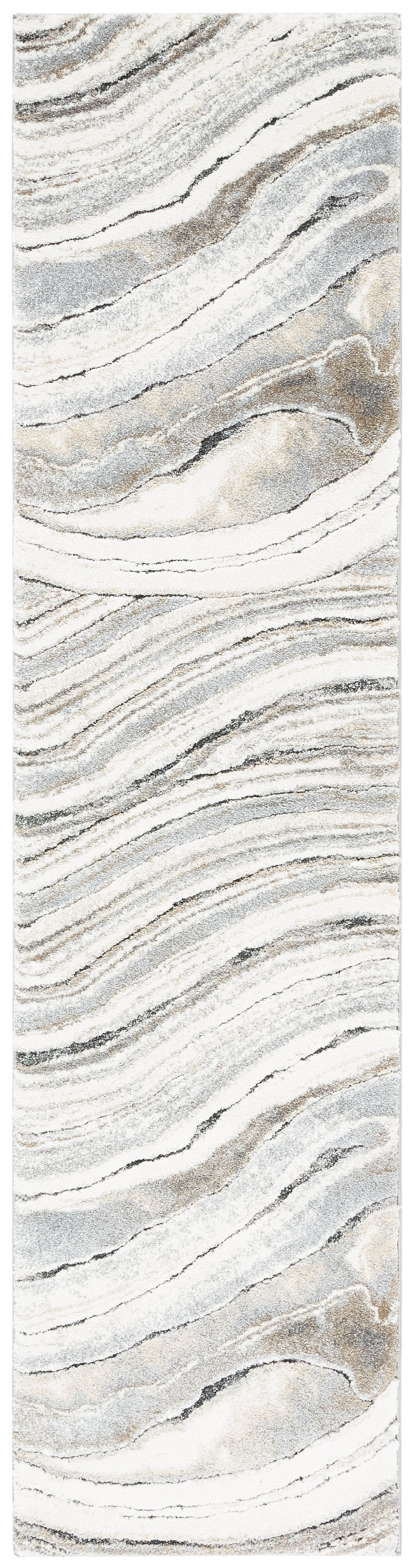 Safavieh Cyrus Shag Area Rug 3' X 5' In Ivory & Grey - Plush, Durable, Turkish-made Luxury For Your Home Ivory ,Grey Polpropylene + Polyester Shrink Cyr124a-3