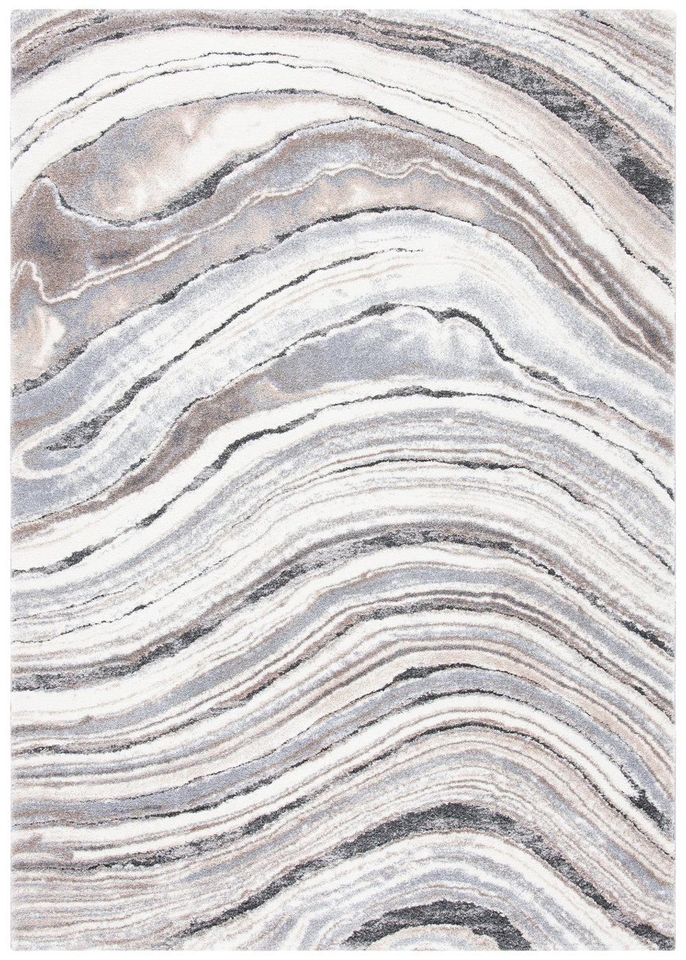 Safavieh Cyrus Shag Area Rug 3' X 5' In Ivory & Grey - Plush, Durable, Turkish-made Luxury For Your Home Ivory ,Grey Polpropylene + Polyester Shrink Cyr124a-3