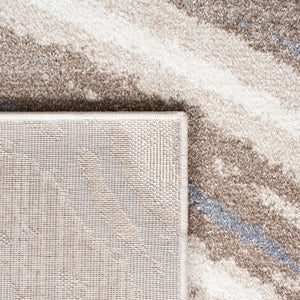 Safavieh Cyrus Shag Plush Polypropylene Area Rug in Neutral Ivory Grey for Modern Interiors CYR126A-3