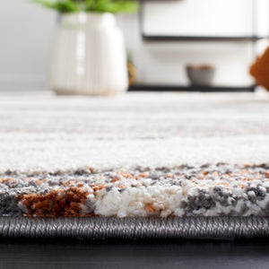 Safavieh Cyrus Modern Style Area Rug - Contemporary Power Loomed Design For Elegant Home Décor Upgrade Grey ,Rust Polpropylene + Polyester Shrink Cyr134f-27