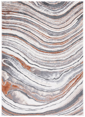 Safavieh Cyrus Modern Style Area Rug - Contemporary Power Loomed Design For Elegant Home Décor Upgrade Grey ,Rust Polpropylene + Polyester Shrink Cyr134f-27