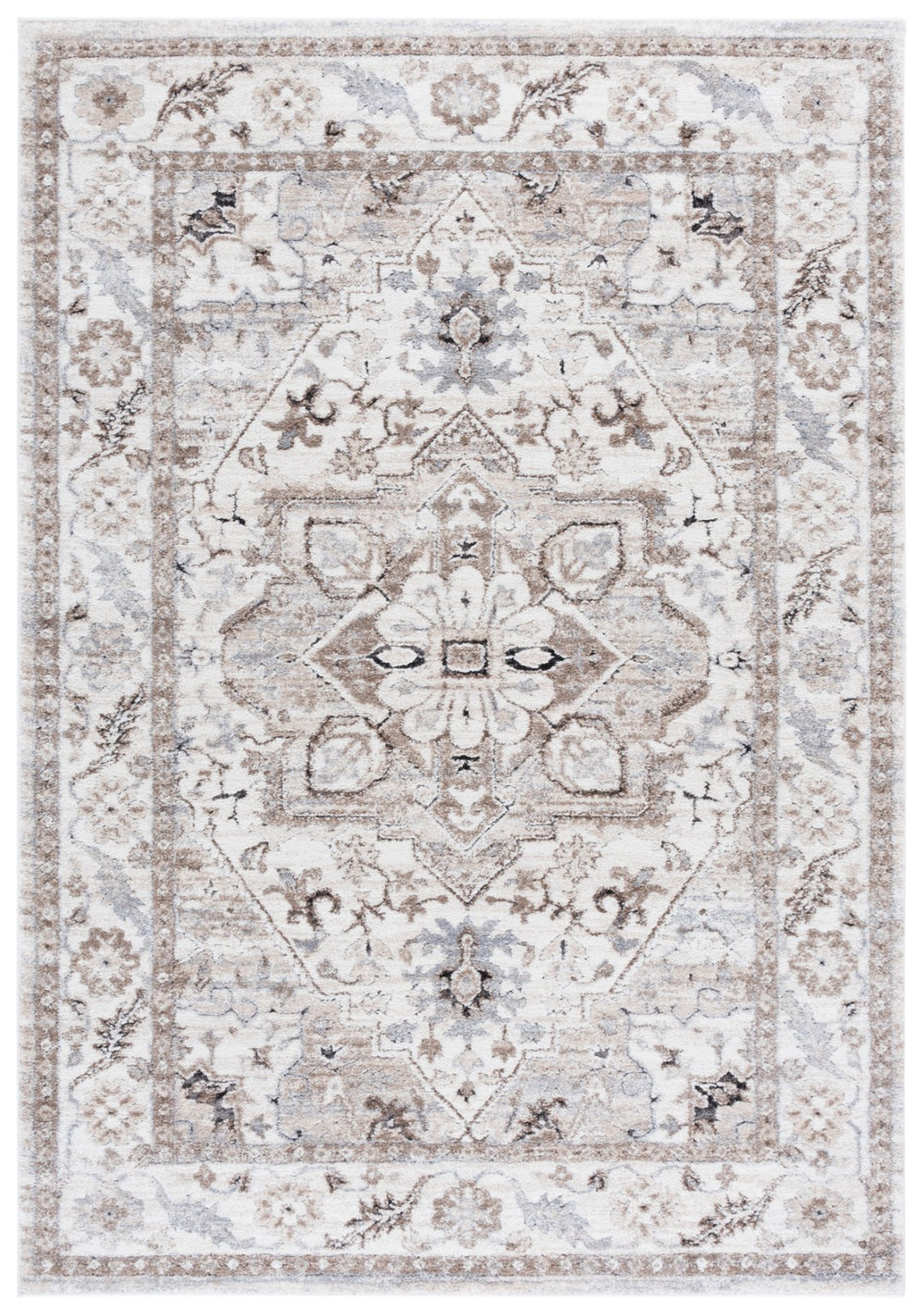 Safavieh Cyrus Elegant Shag Area Rug – Luxurious Comfort And Sophistication For Any Living Space Today! Ivory ,Grey Polpropylene + Polyester Shrink Cyr171a-8