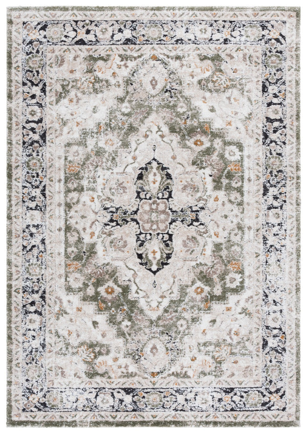 Safavieh Cyrus Exquisite Plush Area Rug - Timeless Elegance With Shag And Flokati Style For Ultimate Comfort Ivory ,Green Polpropylene + Polyester Shrink Cyr172a-8