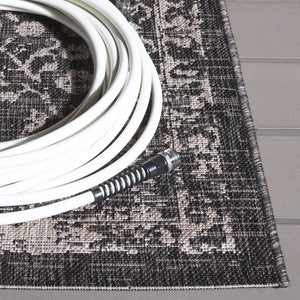 Safavieh Resort Power-loomed Area Rug With Timeless Flora Motifs For Luxurious Living Spaces And Style Black ,Beige 85.4% Polypropylene,10.4% Polyester,4.2% Latex Cys2361-36621-5