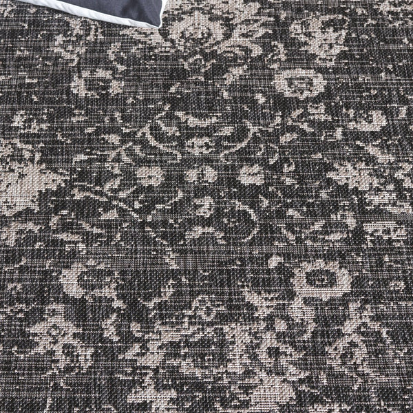 Safavieh Resort Power-loomed Area Rug With Timeless Flora Motifs For Luxurious Living Spaces And Style Black ,Beige 85.4% Polypropylene,10.4% Polyester,4.2% Latex Cys2361-36621-5