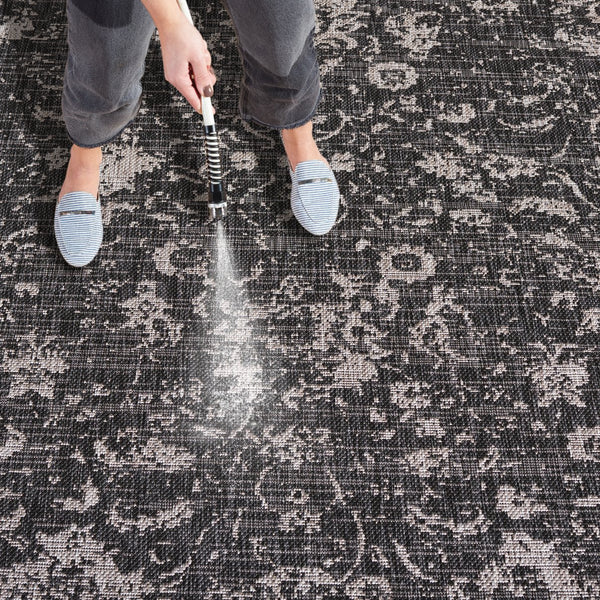 Safavieh Resort Power-loomed Area Rug With Timeless Flora Motifs For Luxurious Living Spaces And Style Black ,Beige 85.4% Polypropylene,10.4% Polyester,4.2% Latex Cys2361-36621-5