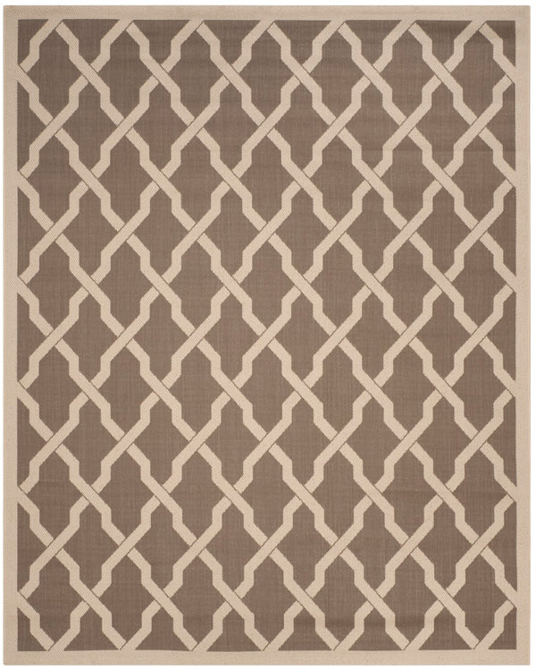 Safavieh Cys2017 Power Loomed Indoor / Outdoor Rug Dark Beig / Beige CYS2652-079-8