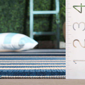 Safavieh Resort Power-loomed Area Rug With Timeless Flora Motifs For Luxurious Living Spaces And Style Navy Blue ,Beige 85.4% Polypropylene,10.4% Polyester,4.2% Latex Cys3356-25821-5