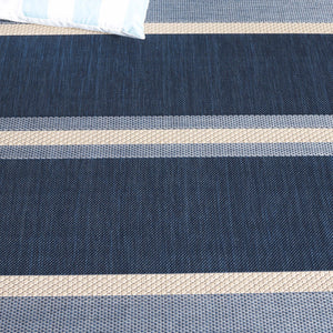 Safavieh Resort Power-loomed Area Rug With Timeless Flora Motifs For Luxurious Living Spaces And Style Navy Blue ,Beige 85.4% Polypropylene,10.4% Polyester,4.2% Latex Cys3356-25821-5