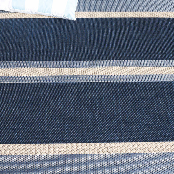 Safavieh Resort Power-loomed Area Rug With Timeless Flora Motifs For Luxurious Living Spaces And Style Navy Blue ,Beige 85.4% Polypropylene,10.4% Polyester,4.2% Latex Cys3356-25821-5