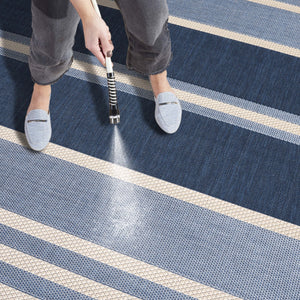 Safavieh Resort Power-loomed Area Rug With Timeless Flora Motifs For Luxurious Living Spaces And Style Navy Blue ,Beige 85.4% Polypropylene,10.4% Polyester,4.2% Latex Cys3356-25821-5