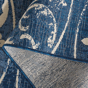 Safavieh Resort Power-loomed Area Rug With Timeless Flora Motifs For Luxurious Living Spaces And Style Navy Blue ,Beige 85.4% Polypropylene,10.4% Polyester,4.2% Latex Cys3357-25821-5