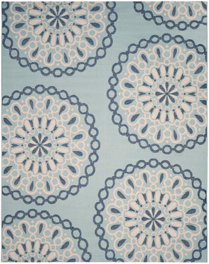 Safavieh Cys2017 Power Loomed Indoor / Outdoor Rug Aqua / Beige CYS6516-213-8