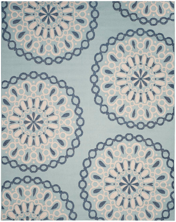 Safavieh Cys2017 Power Loomed Indoor / Outdoor Rug Aqua / Beige CYS6516-213-8