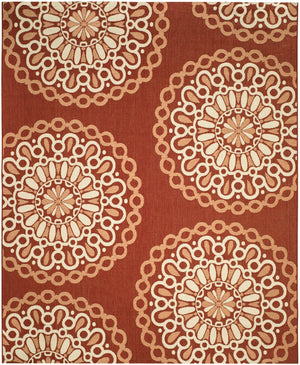 Safavieh Resort Elegant Area Rug With Ornate Medallion Design - Durable, Soft, Oeko-tex Certified Quality Red ,Beige 85.4% Polypropylene,10.4% Polyester,4.2% Latex Cys6516-238-8