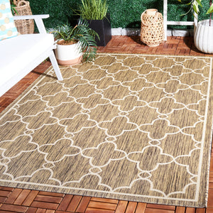 Safavieh Resort Exquisite Power-loomed Area Rug In Rich Blue With Timeless Trellis Design For Indoor/Outdoor Use Blue 85.4% Polypropylene,10.4% Polyester,4.2% Latex Cys6756-258-57
