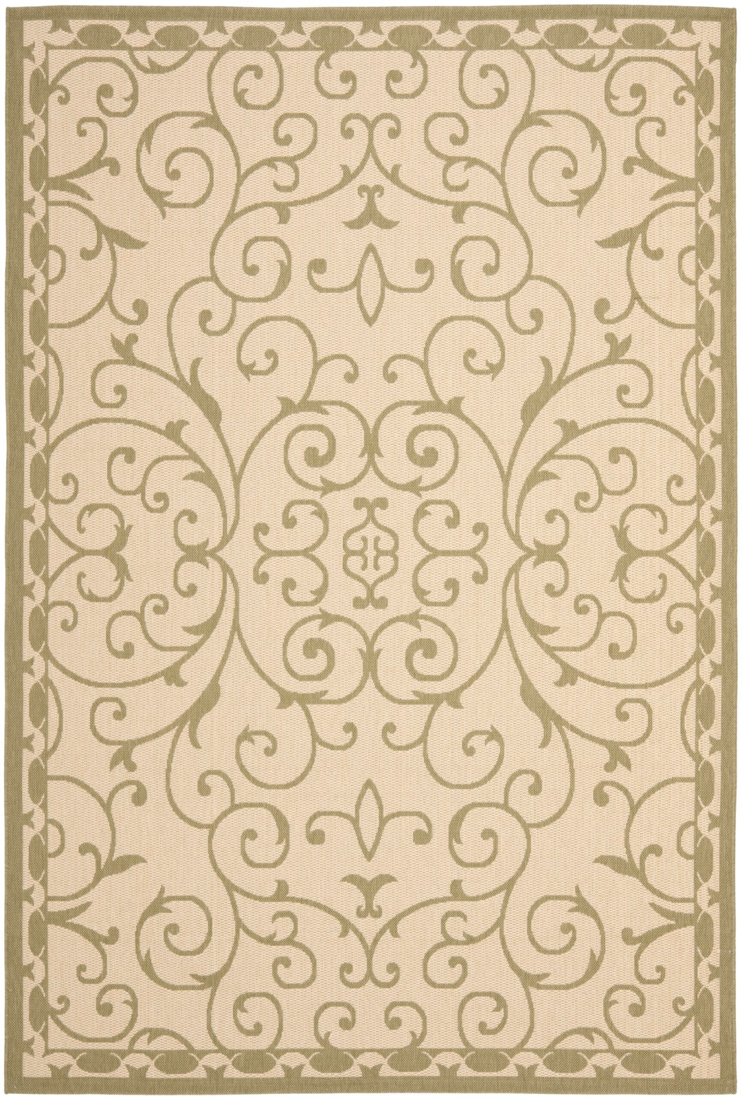 Scroll Work Pattern Rug Scrollwork Elegant Power Loomed Rug - Luxurious Viscose Blend, Non-Sli