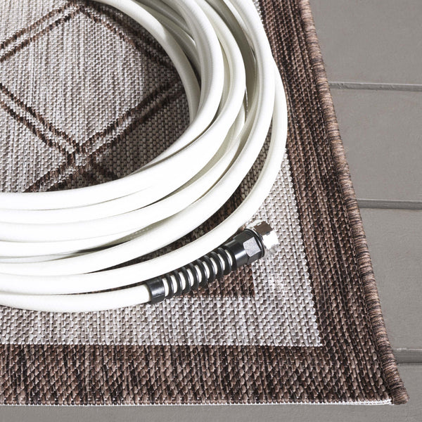 Safavieh Courtyard Exquisite Area Rug - Elegant Medium Rectangle For Indoor & Outdoor Spaces, Oeko-tex Certified Beige ,Brown 85.4% Polypropylene,10.4% Polyester,4.2% Latex Cys8003-363-5176