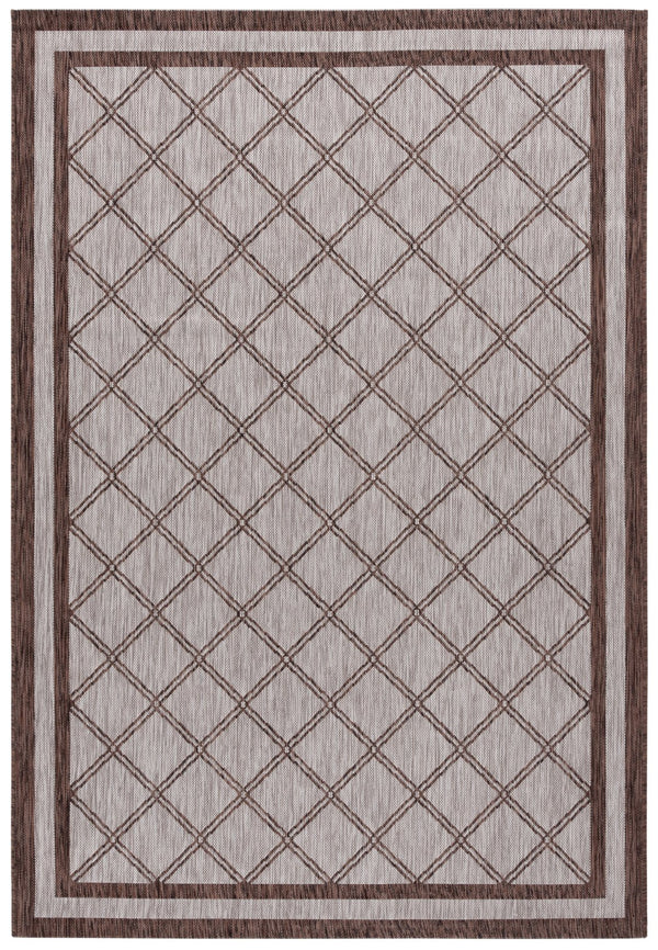 Safavieh Courtyard Exquisite Area Rug - Elegant Medium Rectangle For Indoor & Outdoor Spaces, Oeko-tex Certified Beige ,Brown 85.4% Polypropylene,10.4% Polyester,4.2% Latex Cys8003-363-5176