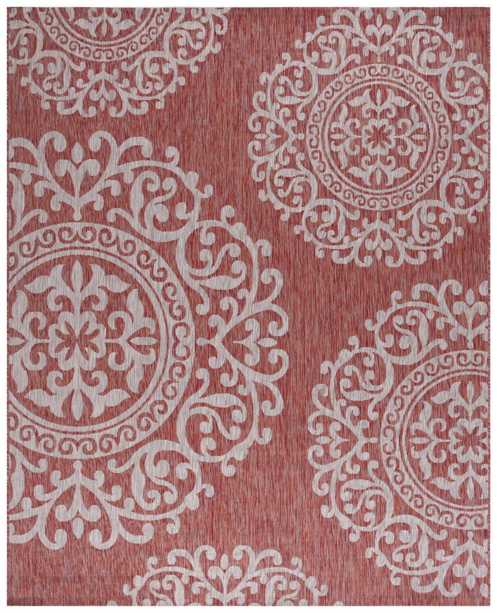 Safavieh Courtyard 8' X 10' Red Grey Area Rug - Elegant Medallion Design For Indoor & Outdoor Spaces Red ,Grey 85.4% Polypropylene,10.4% Polyester,4.2% Latex Cys8008-365-8
