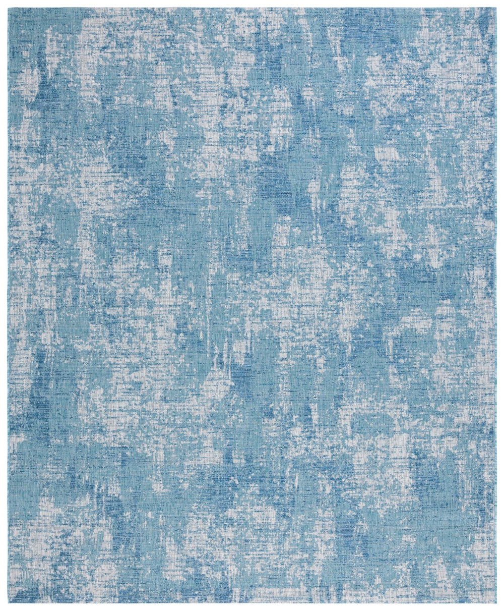 Safavieh Cys8015-37112 Stylish Indoor/Outdoor Area Rug - Durable, Soft, And Contemporary Design For Any Space Grey ,Aqua 85.4% Pp,10.4% Polyester,4.2% Latex Cys8015-37112-5