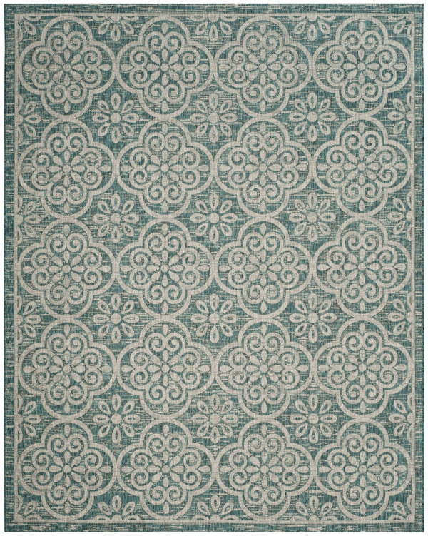 Safavieh Cys2018 Power Loomed Indoor / Outdoor Rug Turquoise CYS8811-372-8