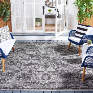 Safavieh Cys8137-25821 Elegant Navy And Ivory Ikat Area Rug - Durable, Soft, Oeko-tex Certified For Your Home Grey ,Black 85.4% Pp,10.4% Polyester,4.2% Latex Cys8960-37612-810
