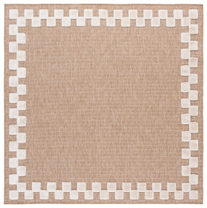 Safavieh Clayton Luxurious Power Loomed Runner Rug In Chic Natural And Ivory For Modern Home Elegance Natural ,Ivory 71% Polypropylene,29% Polyester Cyt100a-7sq