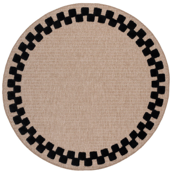 Safavieh Clayton Luxurious Power Loomed Runner Rug In Chic Natural And Ivory For Modern Home Elegance Natural ,Black 71% Polypropylene,29% Polyester Cyt100z-7r