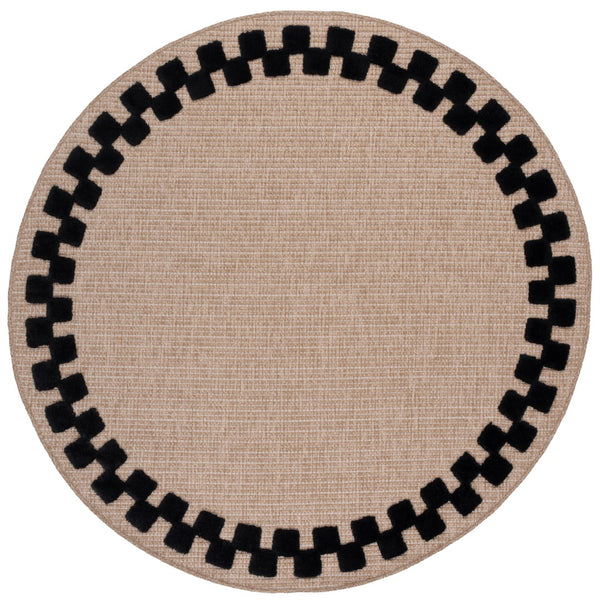 Safavieh Clayton Area Rug - Modern Style With Plush Comfort, Neutral & Ivory Design For Any Room Decor Natural ,Black 71% Polypropylene,29% Polyester Cyt100z-5