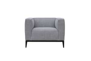 Soho Concept Langham Lounge Armchair - Stylish Steel Frame With Bronze Seat, Durable Upholstery & 10-year Guarantee Grey  Soho-concept-dining-chair-13371
